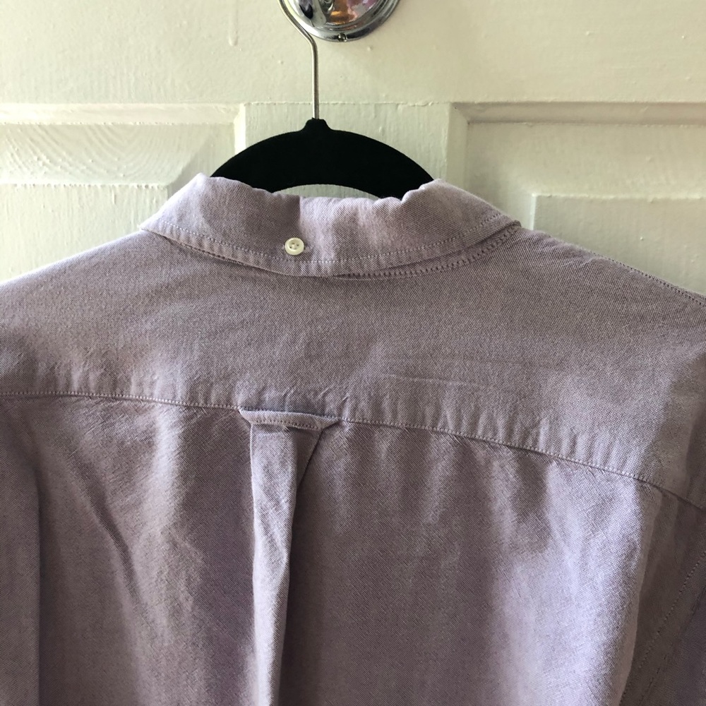 Izod men’s button down dress shirt Lavender Large - Picture 5 of 5